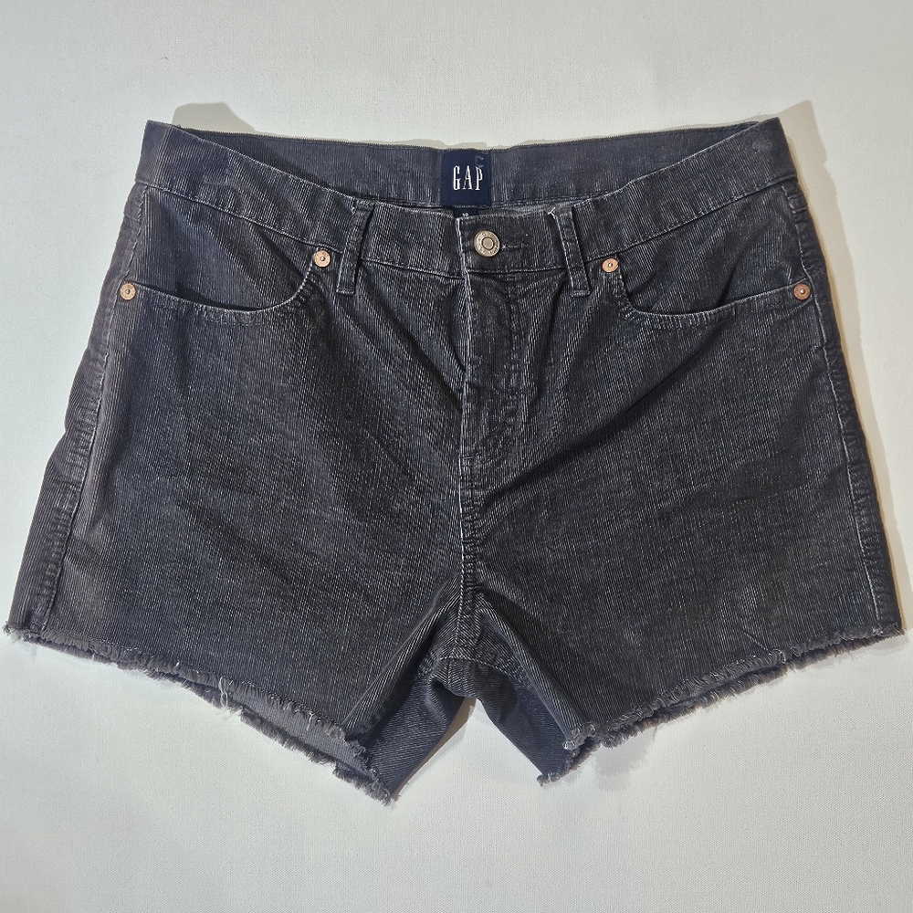 Gap Corduroy Shorts High Rise Womens Size 10 Grey